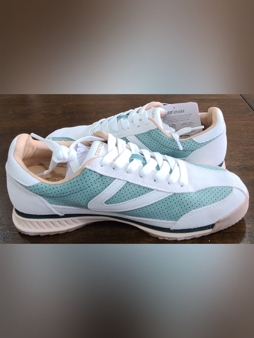 Tretorn Rawlins 2.0 Casual Sneakers Mint Sage Green/Cream Women's